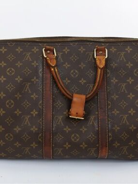Louis Vuitton Monogram Canvas Travel Tote with Tan Leather Trim